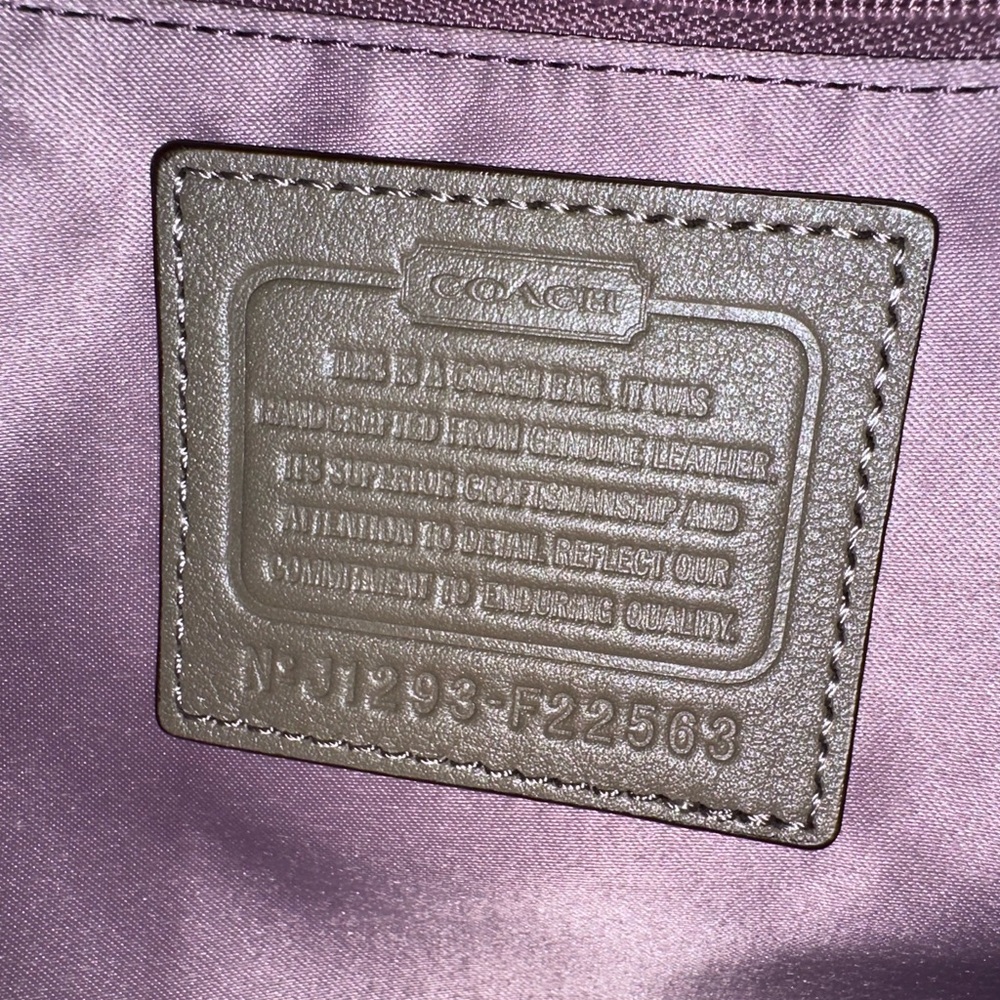 COACH Sophia Madison Gray Iridescent Leather Satchel Handbag Shoulder Bag - Picture 9 of 9